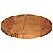 Piano Tavolo 80x40x2,5cm Ovale In Legno Massello Di Acacia - Foto miniatura 4