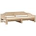 Divano Letto con Letto Estraibile 90x190 cm Legno Massello Pino - Foto miniatura 4