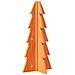 Albero Di Natale Marrone Cera 49 Cm In Legno Massello Di Pino - Foto miniatura 2