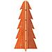 Albero Di Natale Marrone Cera 49 Cm In Legno Massello Di Pino - Foto miniatura 3
