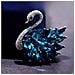 Spilla A Forma Di Cigno Di Cristallo Blue - Foto miniatura 3