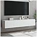 Mobili TV a Parete con Luci LED 2pz Bianchi 80x35x31 cm - Foto miniatura 6