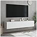 Mobili TV a Parete con Luci LED 2pz Bianchi 80x35x31 cm - Foto miniatura 7