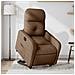 Poltrona Alzapersona Reclinabile Elettrica Marrone Tessuto - Foto miniatura 1