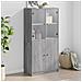 Credenza Con Ante Grigio Sonoma 68x37x142 Cm Legno Multistrato - Foto miniatura 1