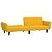 Divano Letto a 2 Posti Giallo in Velluto - Foto miniatura 4