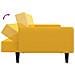 Divano Letto a 2 Posti Giallo in Velluto - Foto miniatura 7