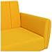 Divano Letto a 2 Posti Giallo in Velluto - Foto miniatura 9