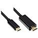 GC-M0100 cavo e adattatore video 1 m HDMI tipo A (Standard) USB tipo-C Nero - Foto miniatura 1