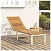 Lettino Prendisole Grigio 200x55x35 cm Legno Massello di Acacia - Foto miniatura 3
