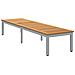 Lettino Prendisole Grigio 200x55x35 cm Legno Massello di Acacia - Foto miniatura 4