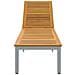 Lettino Prendisole Grigio 200x55x35 cm Legno Massello di Acacia - Foto miniatura 5