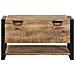 Scatola di immagazzinaggio 80x35x45 cm in legno massello di mango grezzo - Foto miniatura 5
