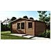 Casetta Da Giardino In Legno - 25m2 - 5x5m - Impregnata - 28mm - Colore: Marrone - Foto miniatura 1
