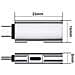 Adattatore Otg Da Type-c A Usb 3.0 + Tc Charging, Design Ovale - Trasferimento Dati Ad Alta Velocità E Ricarica Rapida Pd Silver - Foto miniatura 3