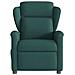 Poltrona Massaggiante Reclinabile Elettrica Verde Scuro Tessuto - Foto miniatura 5