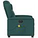Poltrona Massaggiante Reclinabile Elettrica Verde Scuro Tessuto - Foto miniatura 6