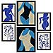 Set Di 6 Stampe Mettle Body 1 In Dipinti Decorativi Estetici Astratti Femminili Per Il Tuo Soggiorno Di Casa A3 & A4 Cornice Nera - Foto miniatura 1