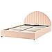 Letto Contenitore Bouclé Chadenet 160 X 200 Cm Rosa Pesca - Foto miniatura 4