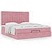 Struttura Letto Pouf con Materassi Rosa 200x200 cm Velluto - Foto miniatura 4