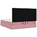 Struttura Letto Pouf con Materassi Rosa 200x200 cm Velluto - Foto miniatura 9