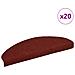 Tappetini per scale autoadesivi 20 pz 65x21x4 cm Bordeaux Rosso Semicircolari Grandi - Foto miniatura 1