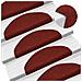 Tappetini per scale autoadesivi 20 pz 65x21x4 cm Bordeaux Rosso Semicircolari Grandi - Foto miniatura 5