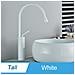 Rubinetto per lavabo da bagno, Blackswan, tipo M231, modello bianco, misura 46 cm - Foto miniatura 2