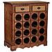 Baul Porta Bottiglie In Legno Marrone 63x31x69,5h Cm - Foto miniatura 1