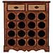 Baul Porta Bottiglie In Legno Marrone 63x31x69,5h Cm - Foto miniatura 2