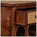 Baul Porta Bottiglie In Legno Marrone 63x31x69,5h Cm - Foto miniatura 6