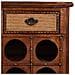Baul Porta Bottiglie In Legno Marrone 63x31x69,5h Cm - Foto miniatura 7