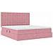 Letto con Contenitore con materasso Rosa 200 x 200 cm Velluto - Foto miniatura 5