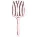 Spazzola Professionale Curva Con Setole Di Cinghiale E Nylon, Finger Combo Large Pastel Pink - Foto miniatura 1