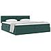 Letto con Contenitore Verde Scuro 200 x 200 cm Velluto - Foto miniatura 3