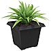 Vaso quadrato per fiori 6 pcs Nero 33 x 33 x 26 cm Plastica - Foto miniatura 3