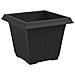 Vaso quadrato per fiori 6 pcs Nero 33 x 33 x 26 cm Plastica - Foto miniatura 5