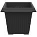 Vaso quadrato per fiori 6 pcs Nero 33 x 33 x 26 cm Plastica - Foto miniatura 6
