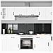 Schienale da cucina 2 pcs Nero 120 x 50 cm vetro temperato - Foto miniatura 3