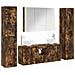 Set di mobili per il bagno 6 pcs Rovere Fumo - Foto miniatura 1