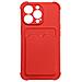 Cover In Silicone Armor Per Xiaomi Redmi 10x 4g / Xiaomi Redmi Note 9 Con Tasca Per Carte, Colore Rosso. - Foto miniatura 1