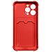 Cover In Silicone Armor Per Xiaomi Redmi 10x 4g / Xiaomi Redmi Note 9 Con Tasca Per Carte, Colore Rosso. - Foto miniatura 2