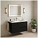 Mobiletto, Bianco e nero, 120 cm, Con piano, 4 cassetti, Sospeso, Frontali in MDF, MODERNO - Foto miniatura 4