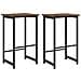 Sgabello da bar 2 pz Rovere Fumo 40 x 32 x 74 cm - Foto miniatura 1