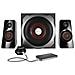 GXT38 Set Altoparlanti 2.1 Tytan Subwoofer Potenza di 60 Watt RMS Totali Colore Nero / Rosso  - Foto miniatura 5