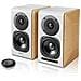 Coppia di Casse Attive Bass Reflex Due Vie Potenza 88 Watt Bluetooth USB / OtticoCoassiale / PC / AUX Colore Legno / Bianco - Foto miniatura 5