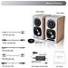 Coppia di Casse Attive Bass Reflex Due Vie Potenza 88 Watt Bluetooth USB / OtticoCoassiale / PC / AUX Colore Legno / Bianco - Foto miniatura 7