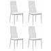 Sedie Sala Da Pranzo 4 Pz Pelle Artificiale 43x43,5x96cm Bianco - Foto miniatura 1