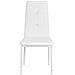 Sedie Sala Da Pranzo 4 Pz Pelle Artificiale 43x43,5x96cm Bianco - Foto miniatura 5