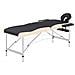 Lettino Da Massaggio A 2 Sezioni In Alluminio Nero E Beige - Foto miniatura 1